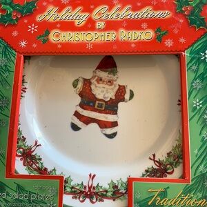 Christopher Radko NWT plates Christmas